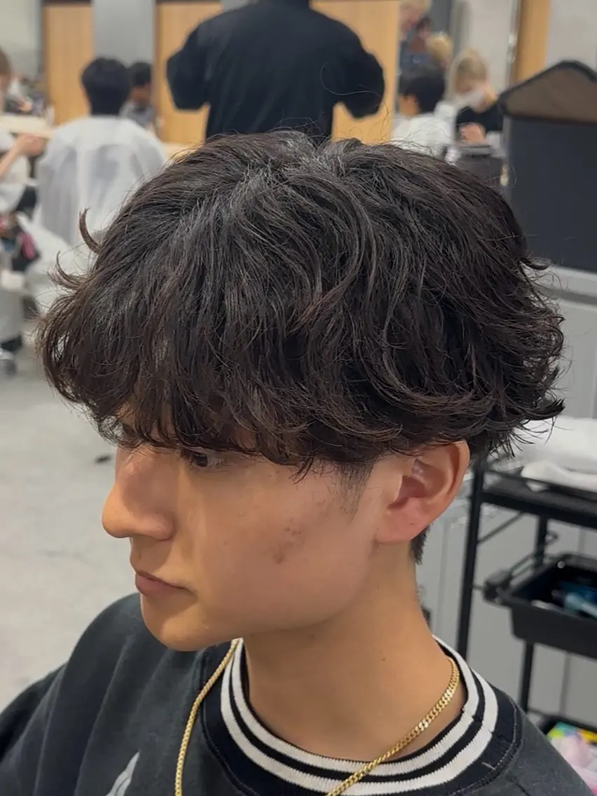 ショート パーマ メンズ 🔥フェザーパーマ 特化🔥勇斗のヘアスタイル