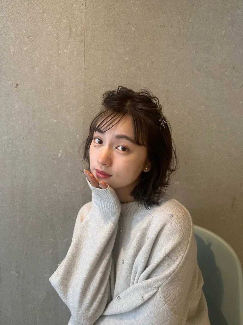 ミディアム ヘアアレンジ 暖色/ヘアアレンジ 🎀♡irohaのヘアスタイル