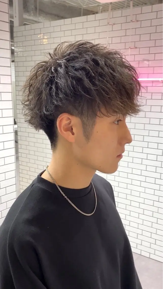 ショート パーマ 会社で浮かない ビジネスヘア/心斎橋のヘアスタイル