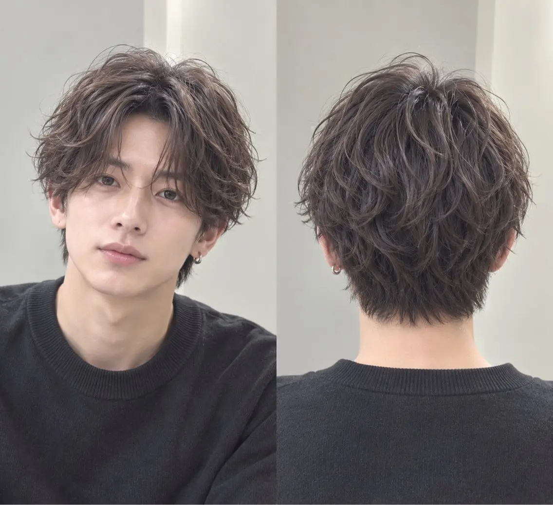【メンズ先着3名様限定価格.ᐟ.ᐟ 】💎カット+ナチュラルパーマの写真