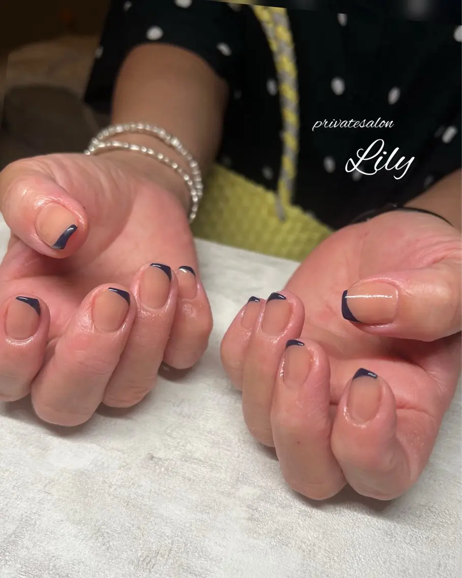 ネイル フレンチネイル ハンドネイル salon Lilyのネイルデザイン