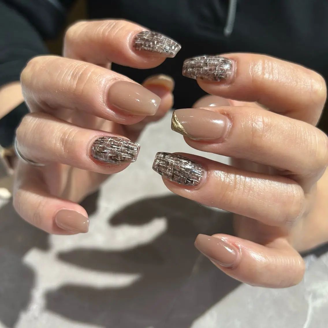 ネイル ツイードネイル Lulea nailのネイルデザイン