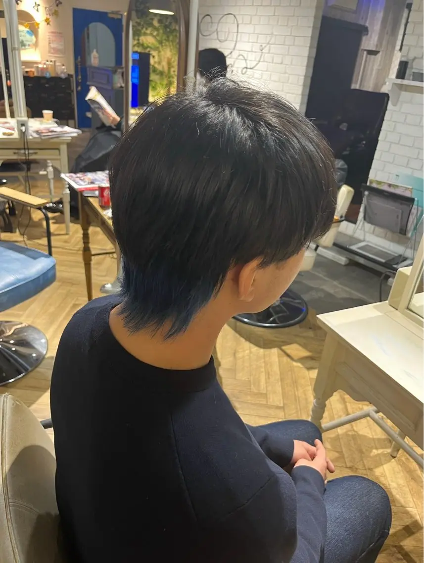 ミディアム カラー メンズ カット ヘアカラー トリートメント 🫟メンズスタイル 特化型マナ🫟のヘアスタイル