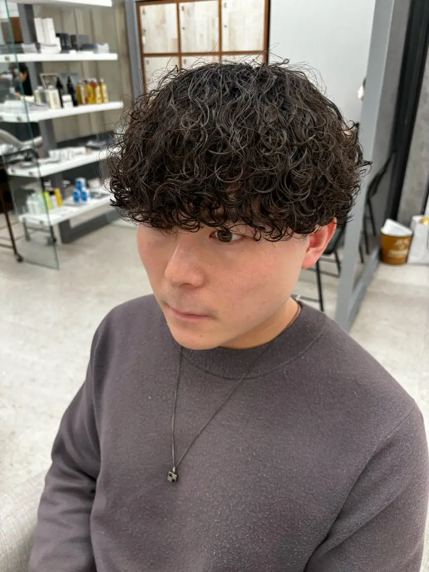 パーマ メンズ カット パーマ 🍐シャドウパーマ メンズ特化/守岡🍐のヘアスタイル