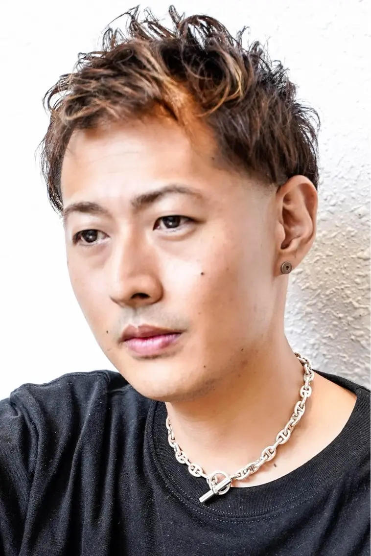 メンズ アップバング ビジネス 七三 刈り上げ メンズ専門美容室 JR宝塚駅徒歩1分のヘアスタイル