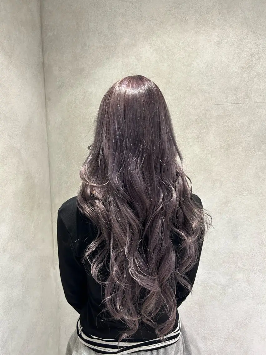 カラー グレージュ ラベンダーカラー ラベンダーグレージュ ラベンダーグレー keshiki saki‎͙͘͡★のヘアスタイル