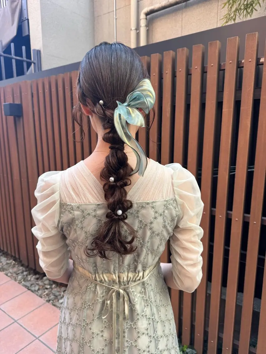 ロング ヘアアレンジ ヘアセット 🎗️【ヘアセット 美眉】吉川玲🎗️のヘアスタイル