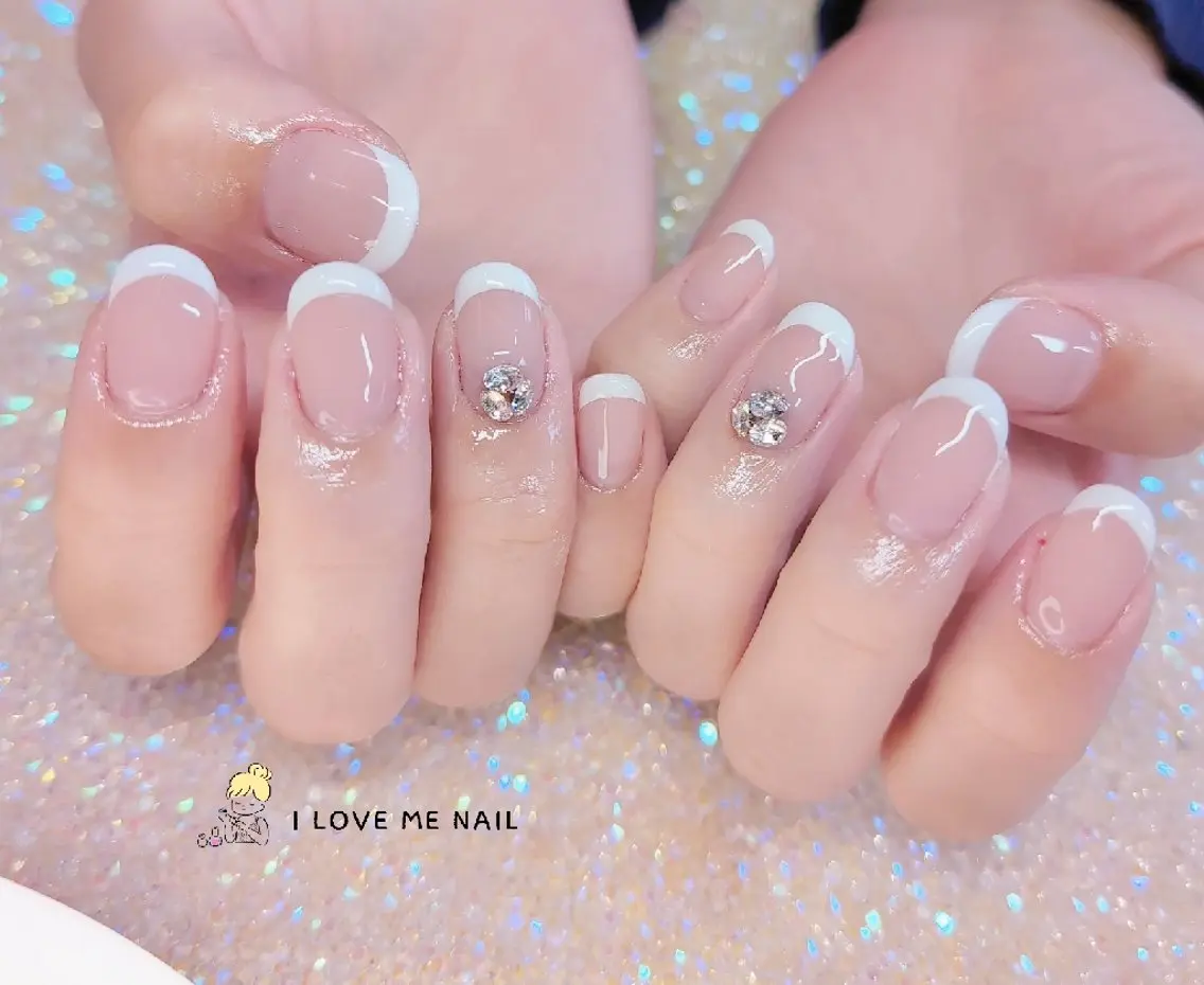 ネイル 長さ出し ハート 韓国ネイル マグネットネイル ニュアンスネイル ハンドネイル I LOVE ME NAIL.｡.:*♡のネイルデザイン