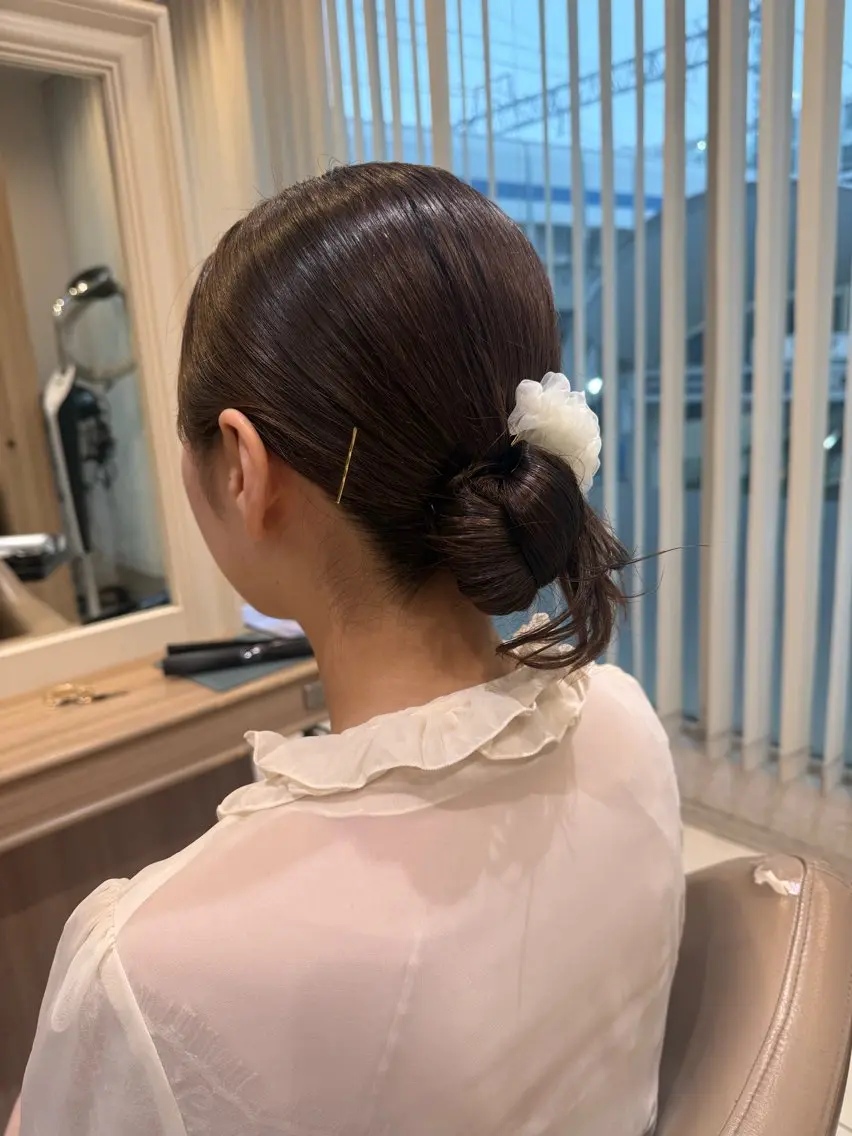 ミディアム ヘアアレンジ ヘアセット 韓国ヘアメイク🎀/ 縮毛矯正✨山本媛香のヘアスタイル