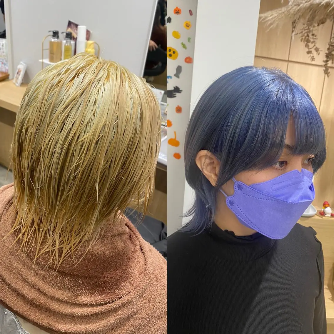 ミディアム カラー ヘアカラー ハイトーンヘア/ 島崎　タクミのヘアスタイル