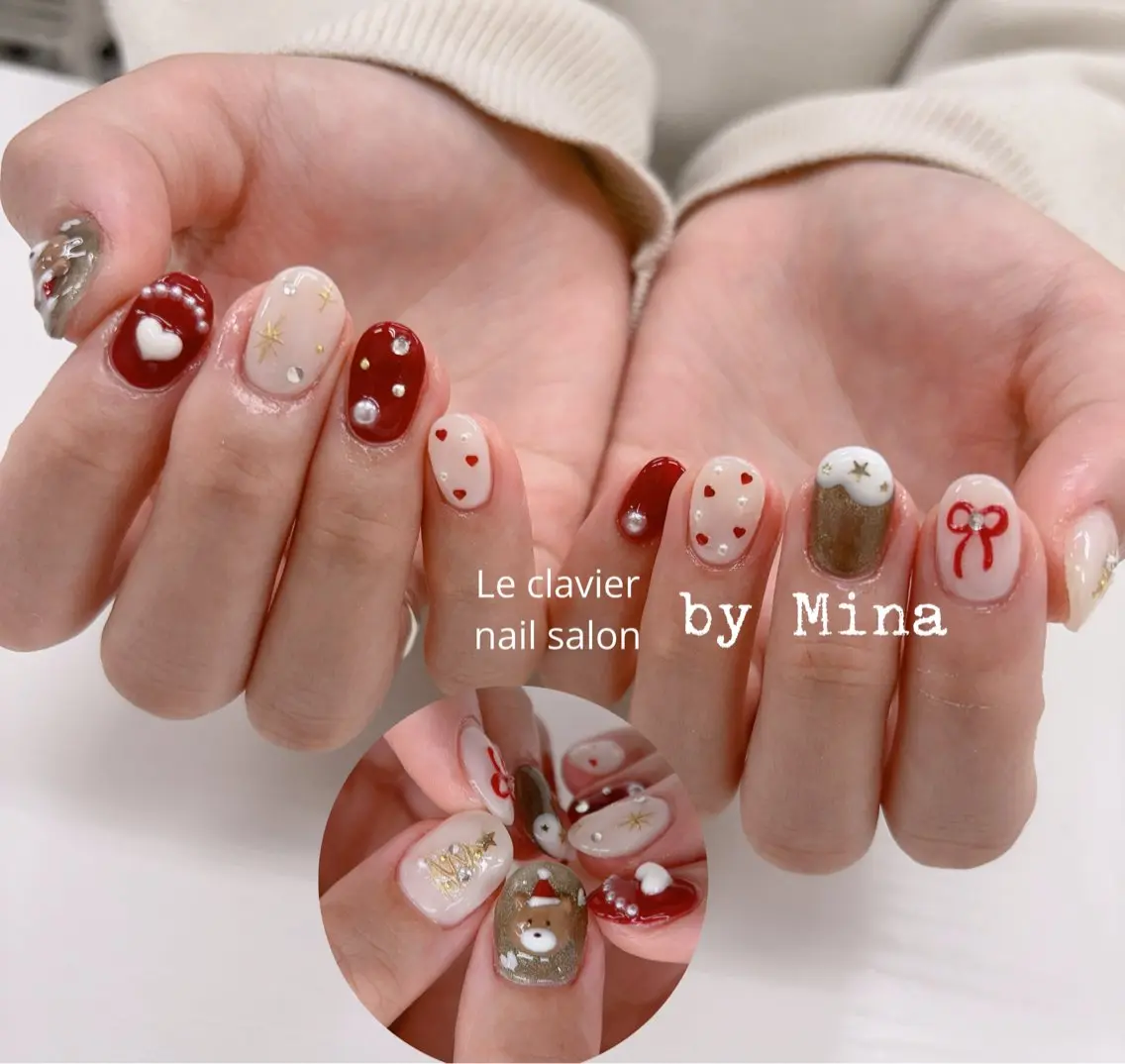 ネイル アートネイル 長さ出し ジェルネイル パラジェル スカルプネイル Mina Nailのネイルデザイン
