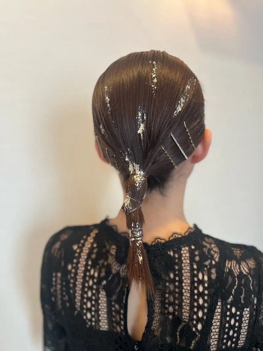 ミディアム ヘアアレンジ 結婚式・ブライダル ヘアセット KANA🌿透明感/ レイヤーcut🌿のヘアスタイル
