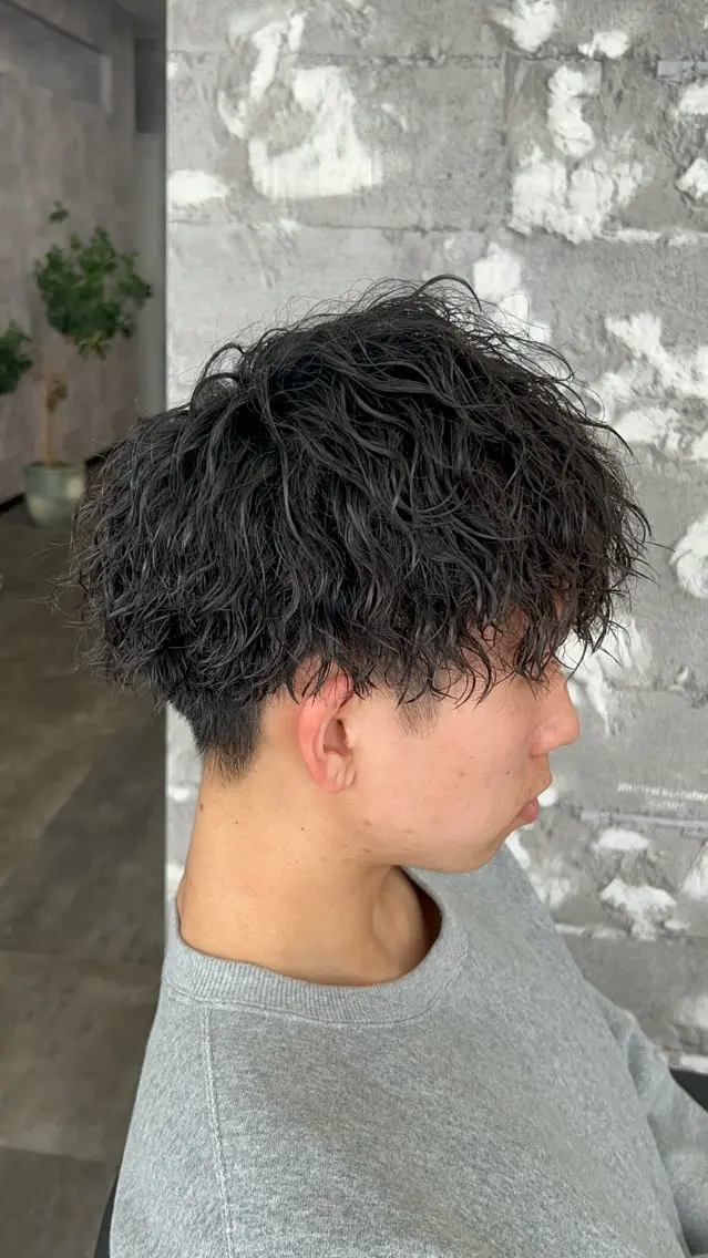 ショート パーマ メンズ カット パーマ Seaツイスト/ ユウガのヘアスタイル