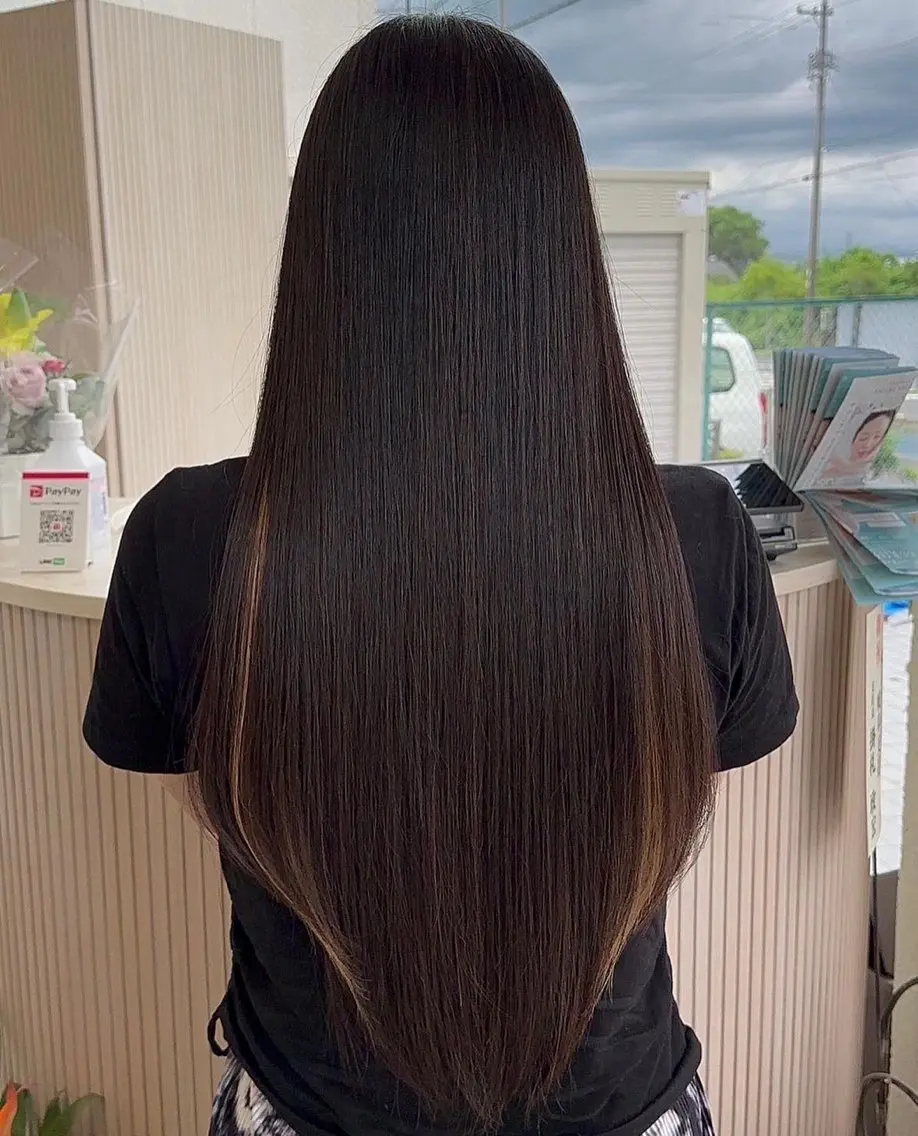 ロング カラー 美髪矯正×レイヤー 松田空優哉のヘアスタイル