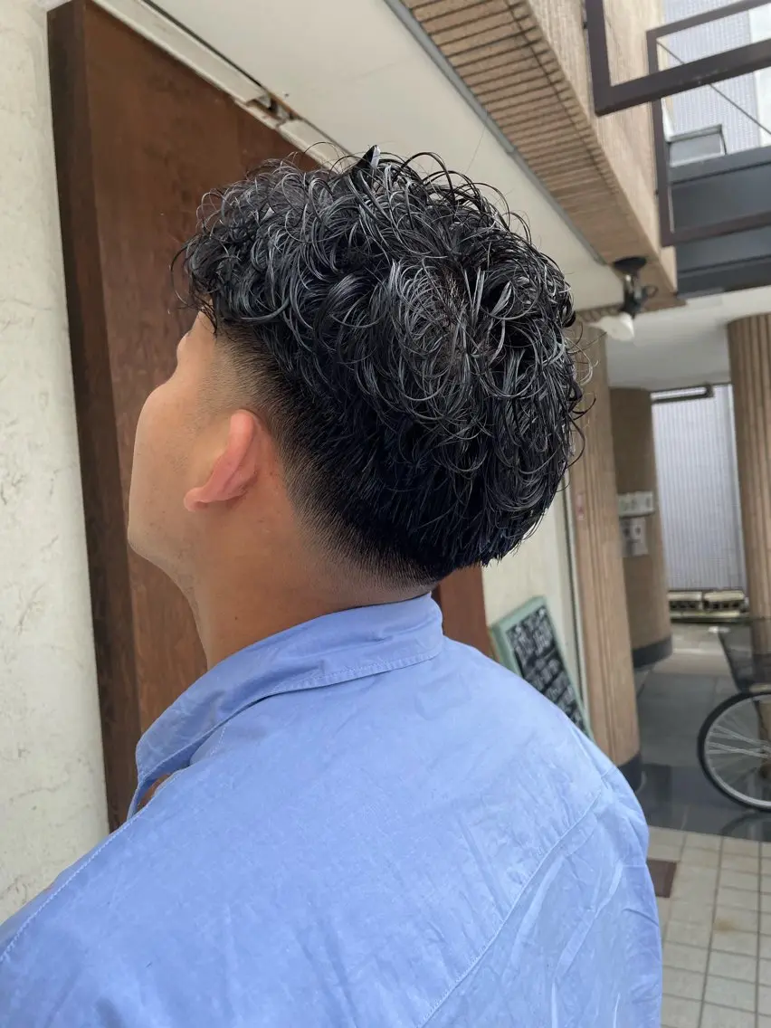 ショート パーマ メンズ カット パーマ MATSURI BASE.AWAJIのヘアスタイル