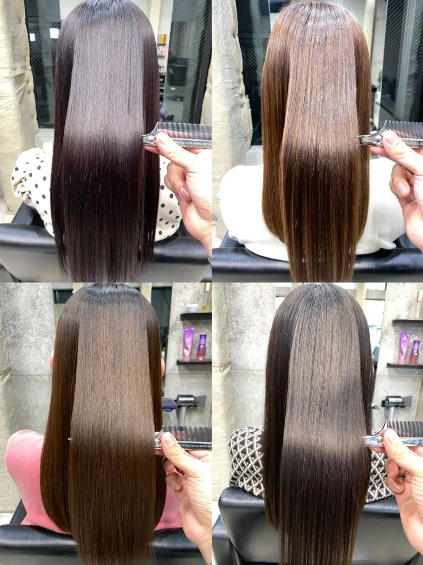 ロング カラー 髪質改善 縮毛矯正 カット ヘアカラー トリートメント OVER→三軒茶屋 /縮毛矯正・髪質改善のヘアスタイル