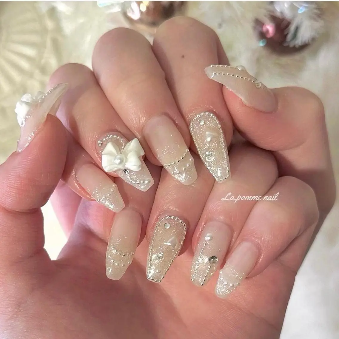 ネイル グラデーション ラメ(グリッター) マグネットネイル ミラーネイル ニュアンスネイル ハンドネイル Lumi de nailsのネイルデザイン