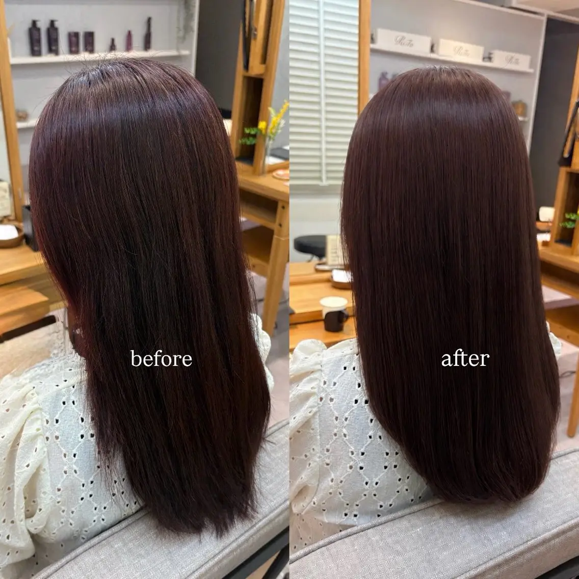 セミロング カラー トリートメント ヘアカラー 🫧西野 杏🫧のヘアスタイル