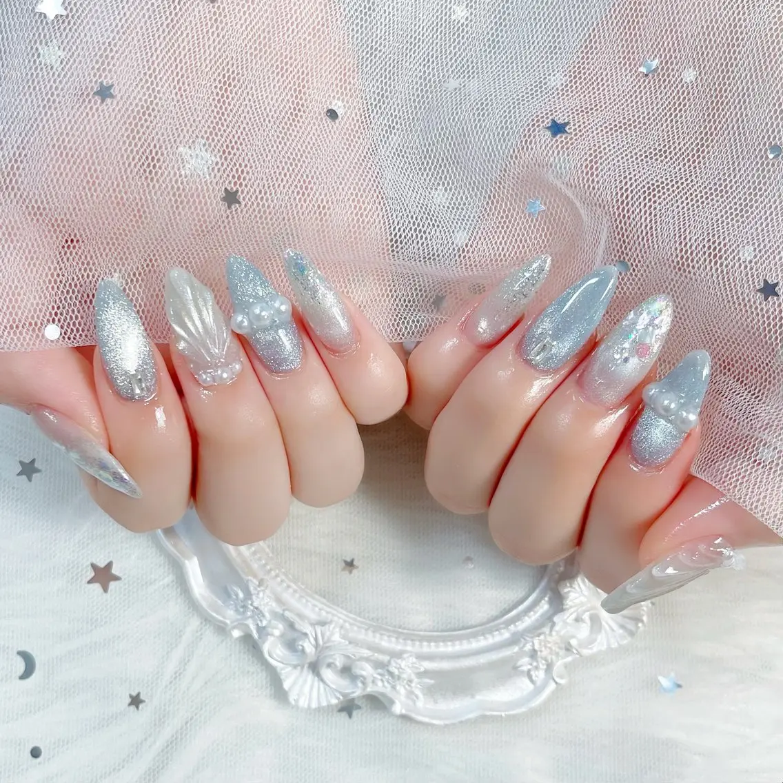 ネイル チークネイル 長さ出し フレンチネイル ジェルネイル グラデーション ハンドネイル THANHTHANH NAILのネイルデザイン