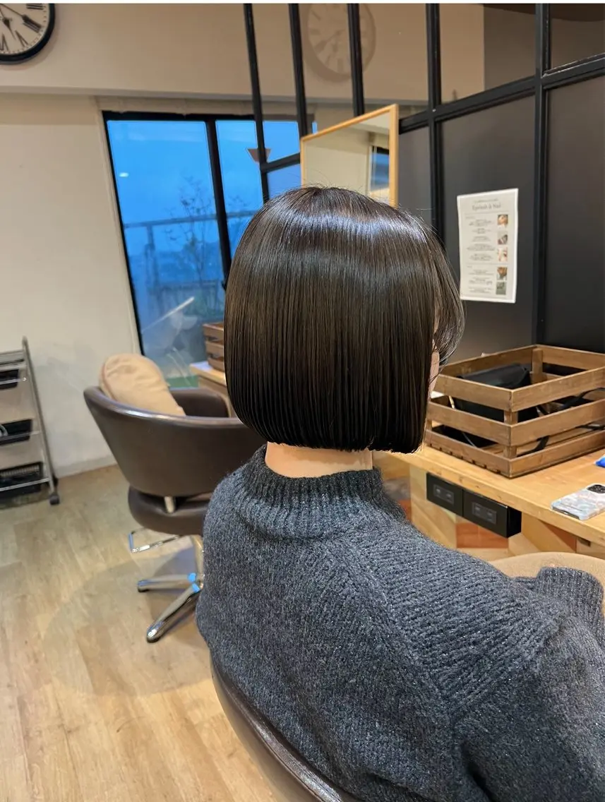 ショート カット トリートメント 髪質改善/オーガニッ クカラー/栞南のヘアスタイル