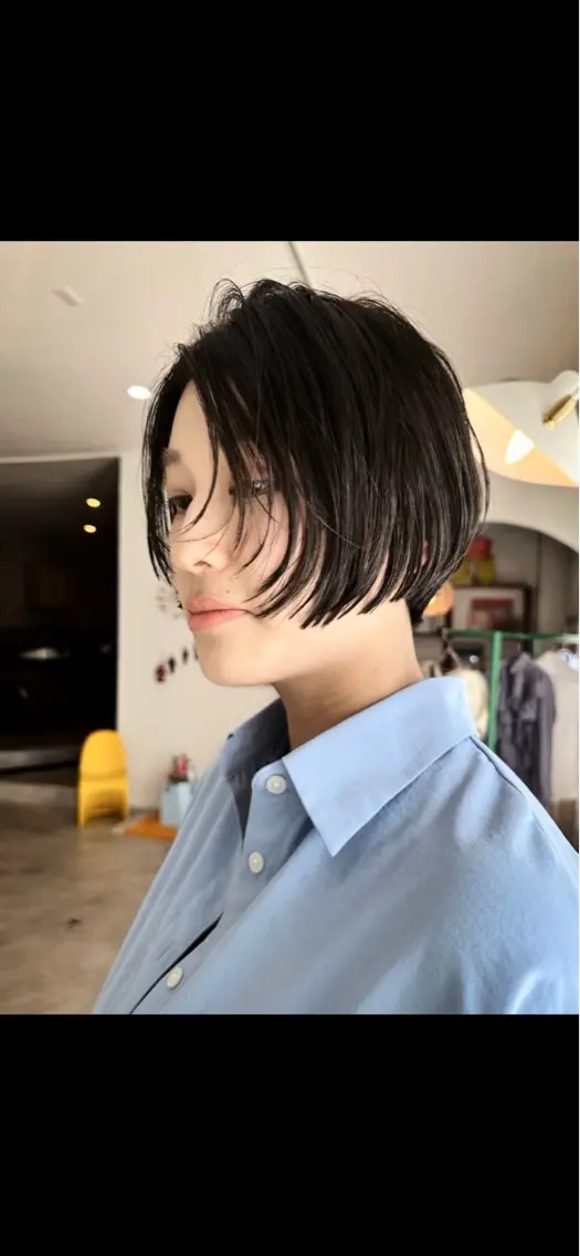 ショート ボブ レイヤーカット 似合わせカット ショートヘア カット ヘッドスパ 岩本 陽介のヘアスタイル