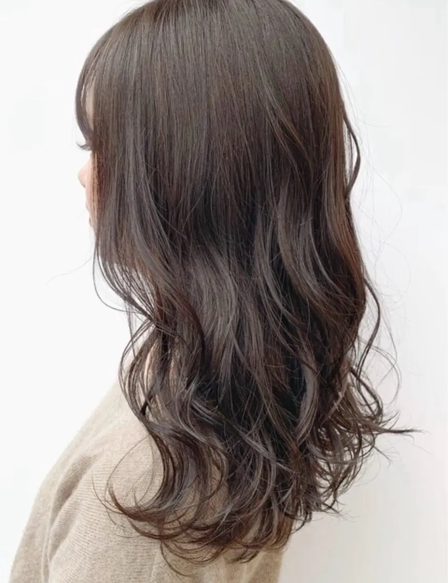 ロング カラー 髪質改善 レイヤーカット トリートメント NOA れいなのヘアスタイル