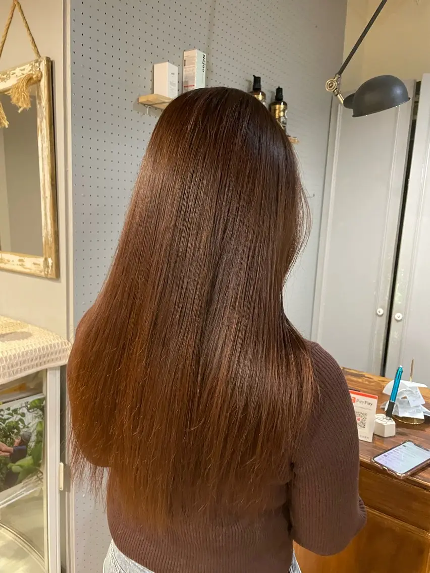 ロング 縮毛矯正 トリートメント 🤩噂のMr.髪ポジ ティブ®️yu🤩のヘアスタイル