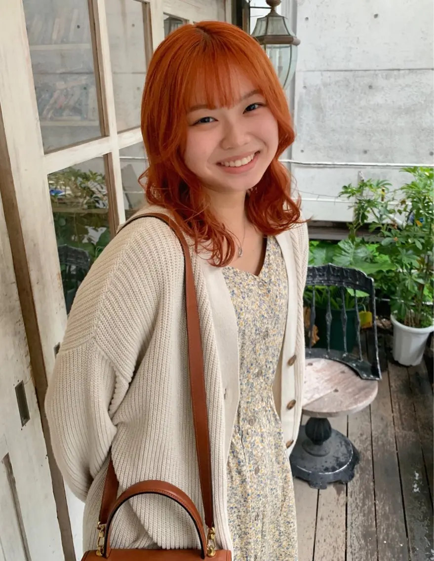 セミロング カラー ヘアアレンジ ブリーチ ハイトーンカラー 韓国風ヘア ravens代表 ヒロムのヘアスタイル