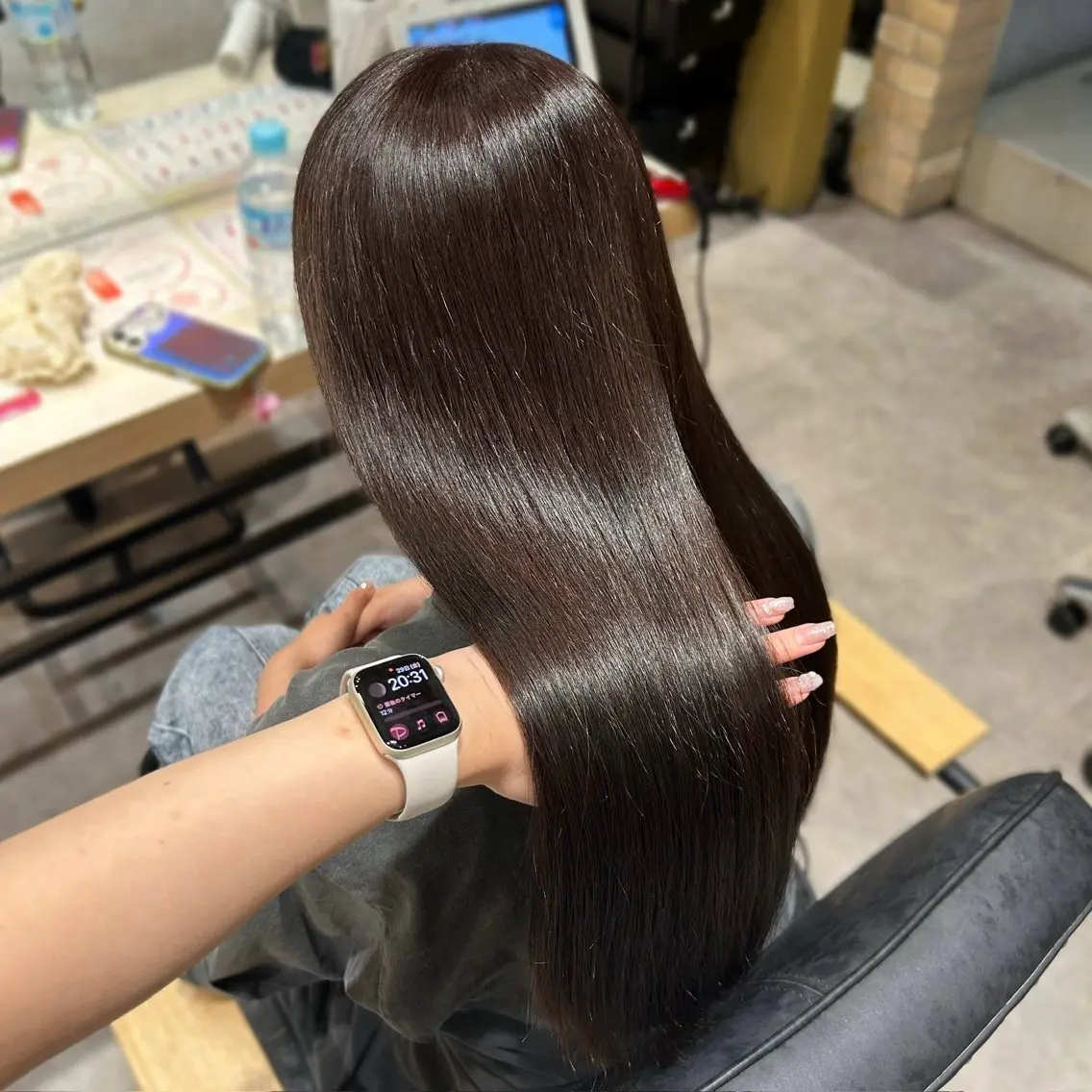 ロング カラー ヘアカラー 美髪縮毛 COCOROのヘアスタイル