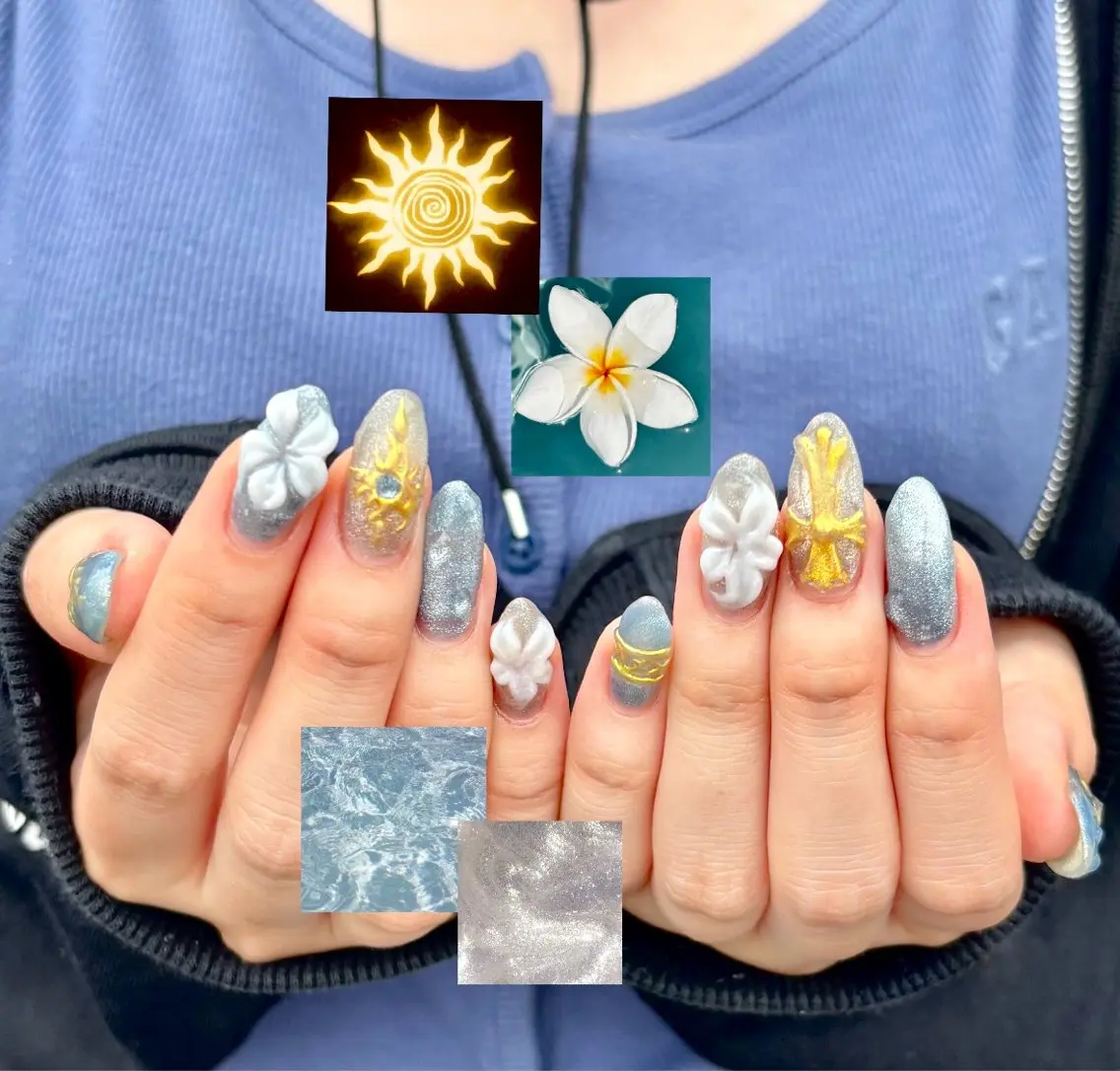 ネイル 持ち込み 夏ネイル Hal nail 立川mitsukiのネイルデザイン