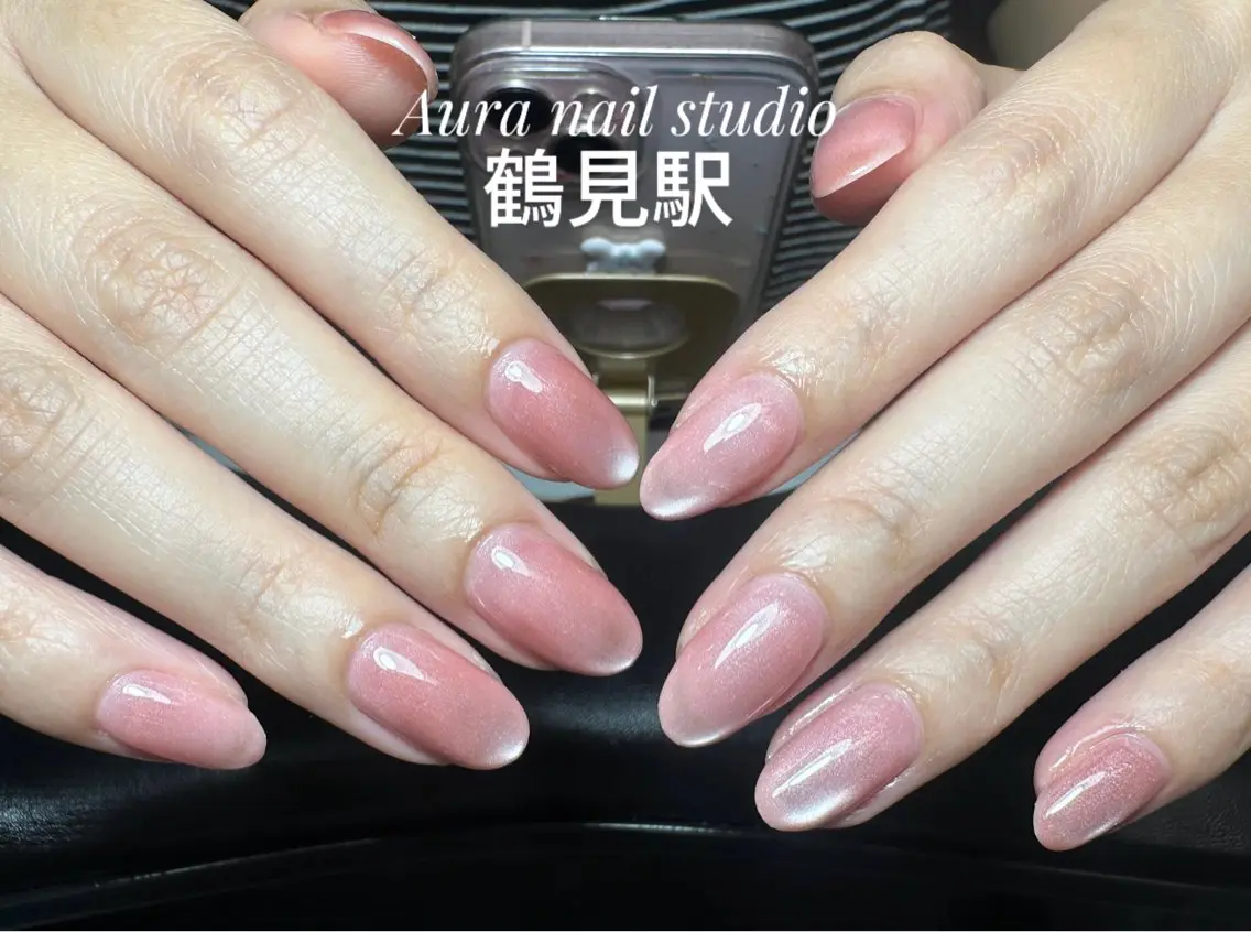 ネイル ハンドネイル Aura nail 🍐💫のネイルデザイン