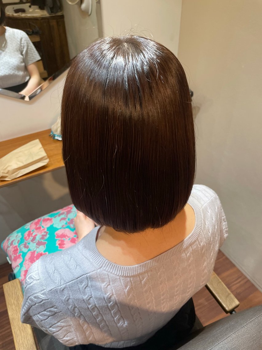 ショート カット トリートメント KURIAハイトーン /ピンクカラー/ボブのヘアスタイル