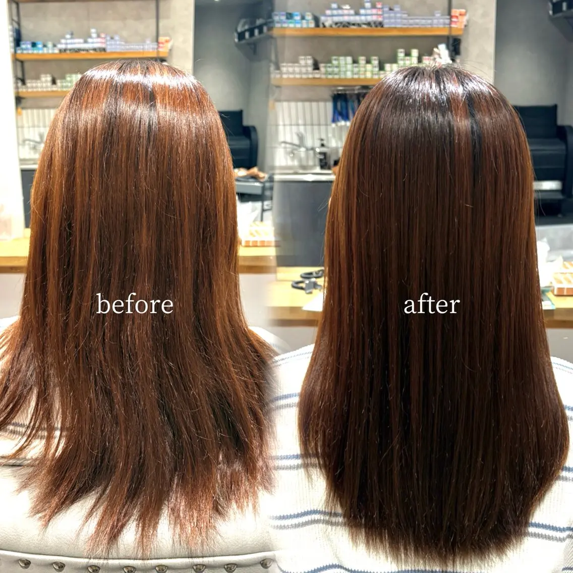 ロング 縮毛矯正 アリヤマ メイカのヘアスタイル