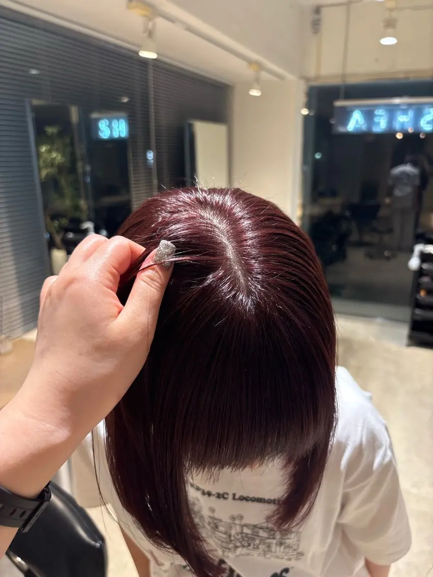 ミディアム カラー ヘアカラー SHEA /縮毛矯正 イソダハルカのヘアスタイル