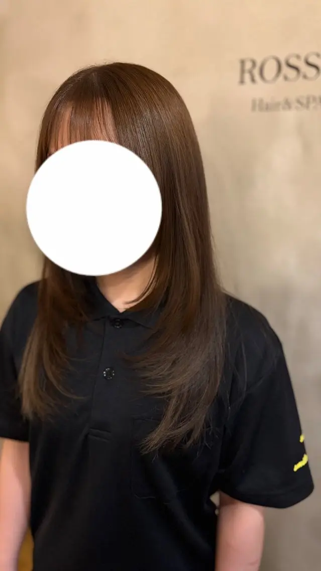 セミロング 顔周りカット レイヤーカット カット 高良 日奈子のヘアスタイル