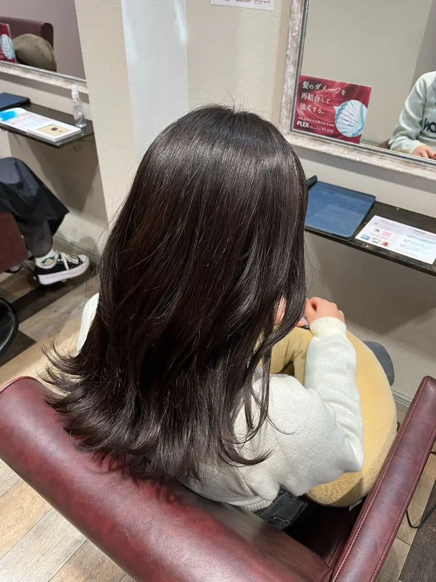 ロング 髪質改善 トリートメント 顔まわり/透け感 カラー/青栁優🔆のヘアスタイル