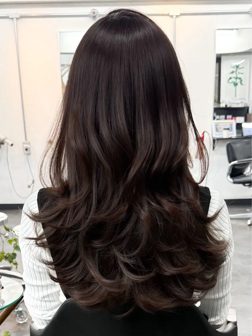 ロング カラー ヘアカラー トリートメント 🎀ツヤ髪×モテヘア 🎀池袋/カナエのヘアスタイル