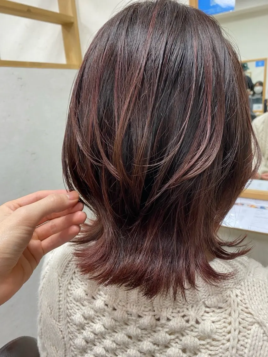 ミディアム ショートボブ ボブレイヤー ボブ 顔まわりレイヤー 顔周りカット 🎊地域最安値🎊 髪質改善/NAOKIのヘアスタイル