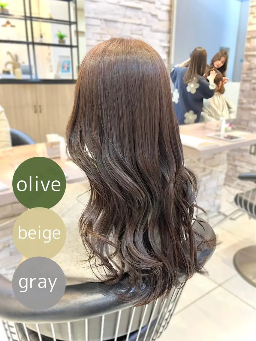 ロング カット ヘアカラー トリートメント 透明感カラー/ くびれヘア/館岡俊平のヘアスタイル