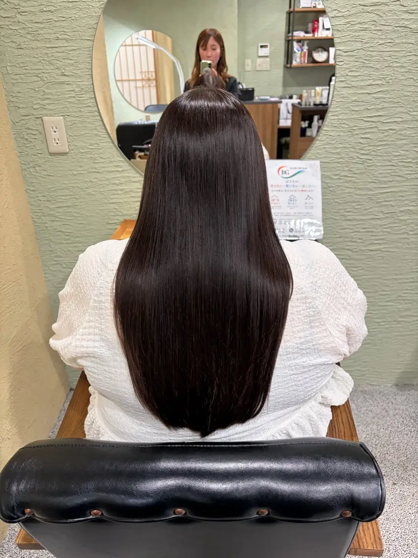 ロング カラー ブラウンカラー ダークブラウン ロング 水野 希美のヘアスタイル