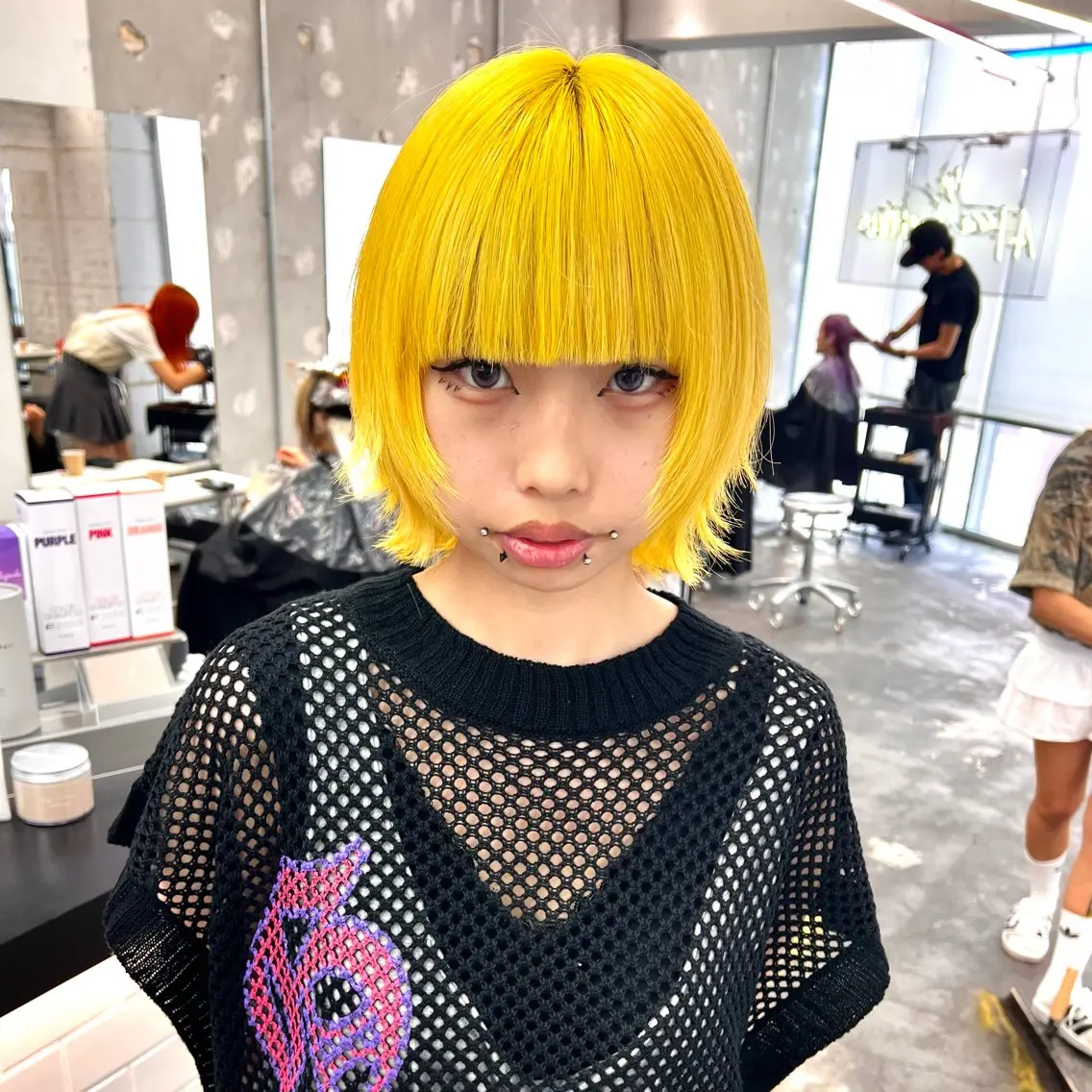 🐺❗️今だけ新規様限定❗️🐺ウルフ・レイヤーカット+ダブルカラー(ブリーチ込み)+トリートメントの写真