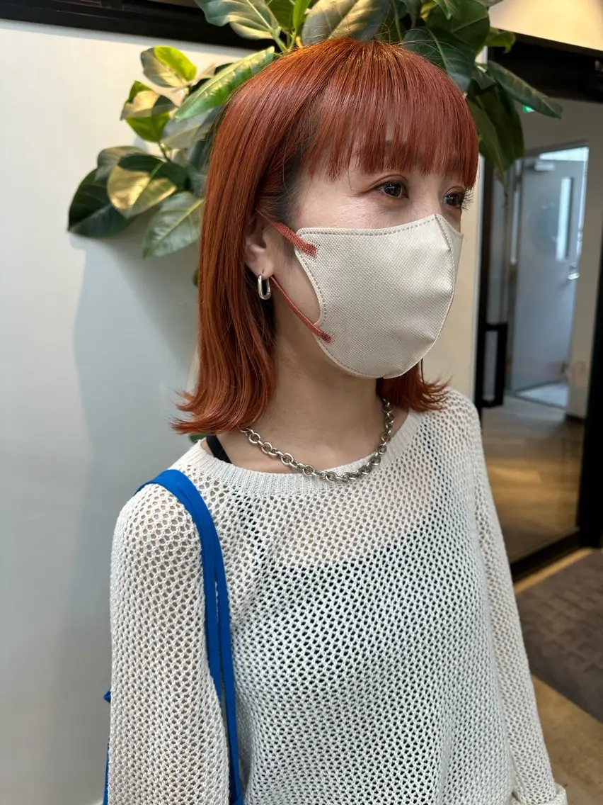 ミディアム カラー yuika .のヘアスタイル