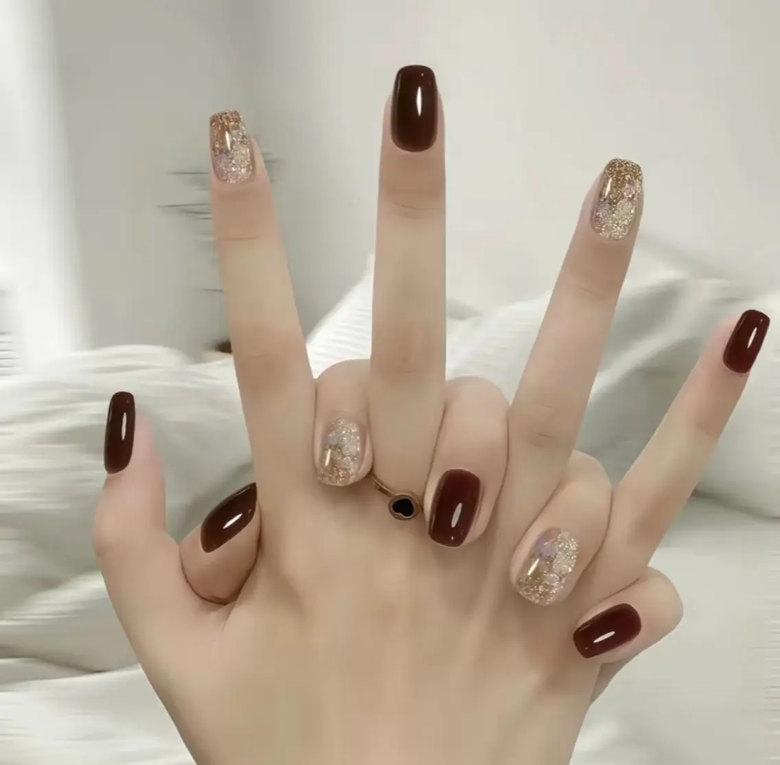 ネイル ハンドネイル H3 Nail Tsuki🦋💙のネイルデザイン