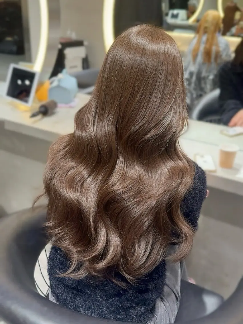 カラー ロング ヘアカラー トリートメント 髪質改善/韓国ヘア /透明感カラー🧸のヘアスタイル