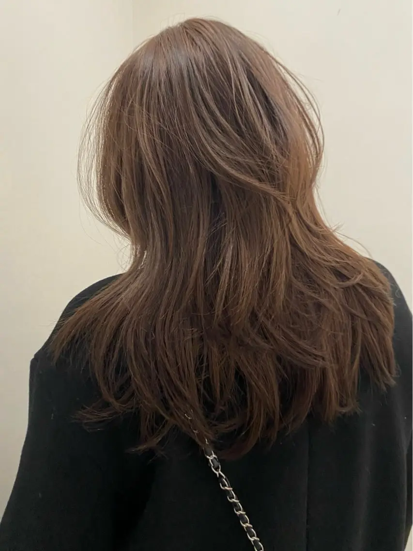 ロング カラー ヘアアレンジ くびれヘア ハッシュカット 🎀韓国レイヤー 🎀白石菜々のヘアスタイル