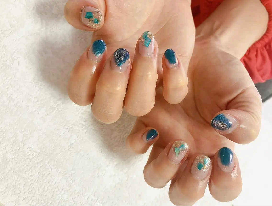ネイル フレンチネイル 韓国ネイル マグネットネイル ニュアンスネイル シンプルネイル mogunail &blowのネイルデザイン