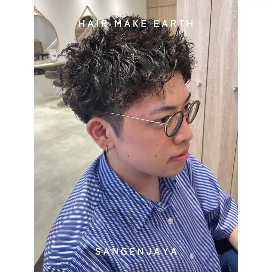 メンズ メンズパーマ スパイキーショート メンズツイストパーマ ツイストパーマ hair make earth 🌀のヘアスタイル