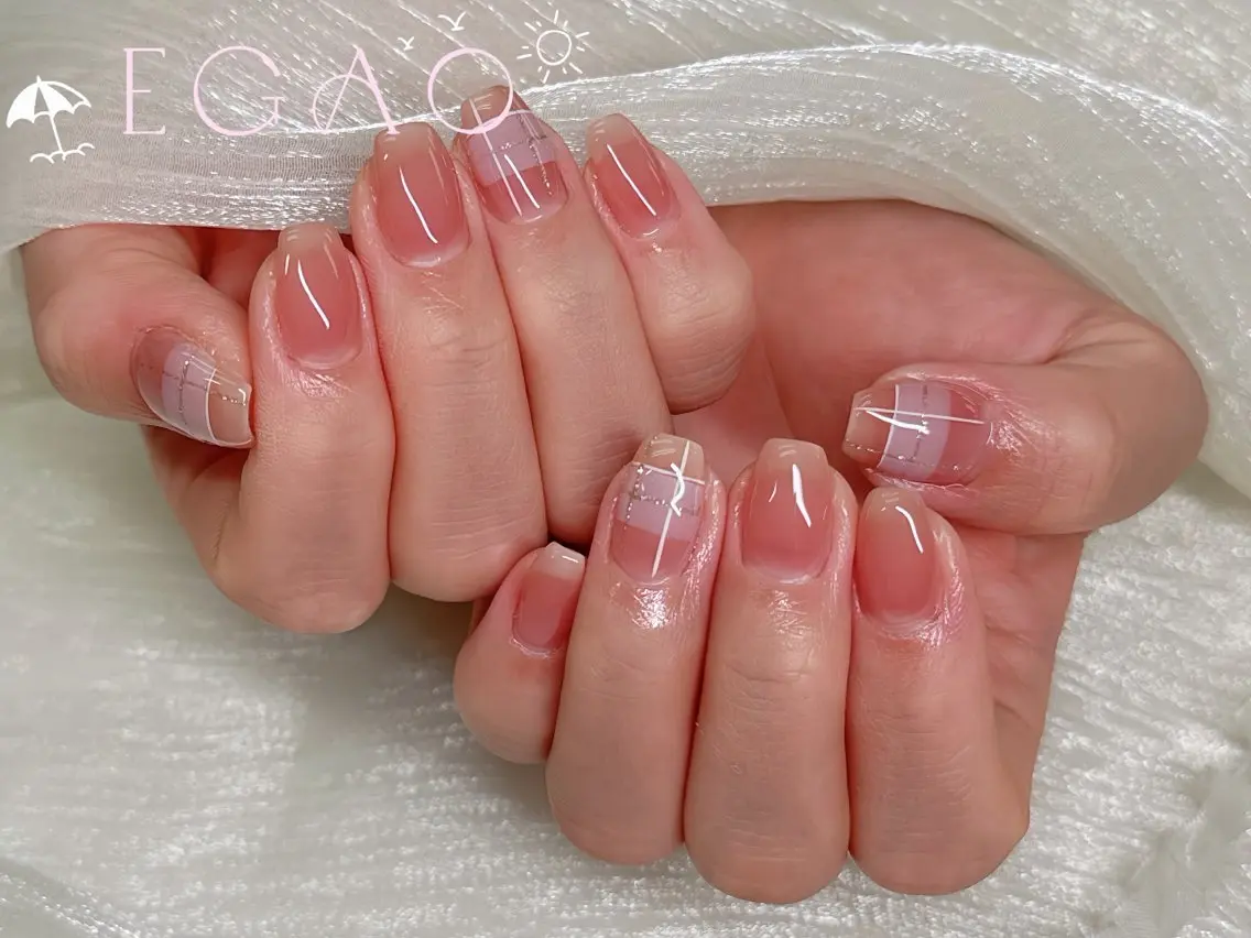 ネイル アートネイル フットネイル フレンチネイル ジェルネイル グラデーション ハンドネイル EGAO NAIL 錦糸町店のネイルデザイン