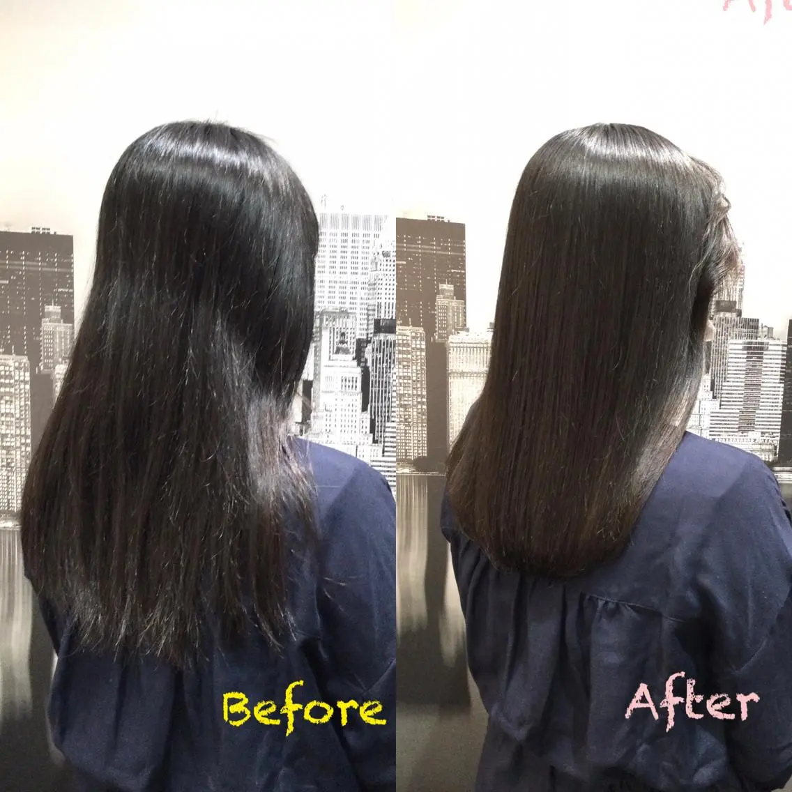 セミロング カラー Annon プライベートサロンのヘアスタイル
