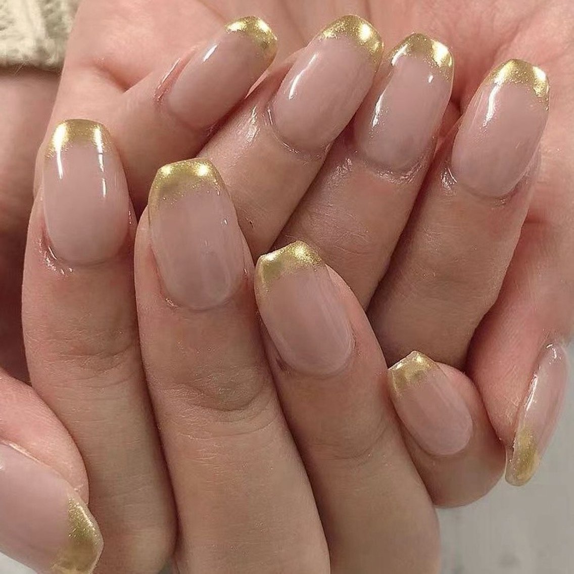 オフあり✨ガラスフレンチ/ミラーフレンチ/ミラーグラデーションの写真